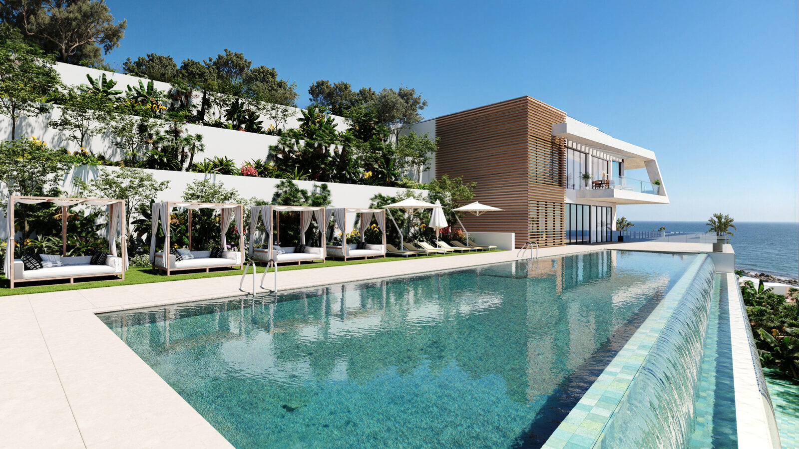 Nybygd rekkehus med havutsikt i Elviria, Marbella
